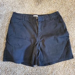 Black Cotton Shorts